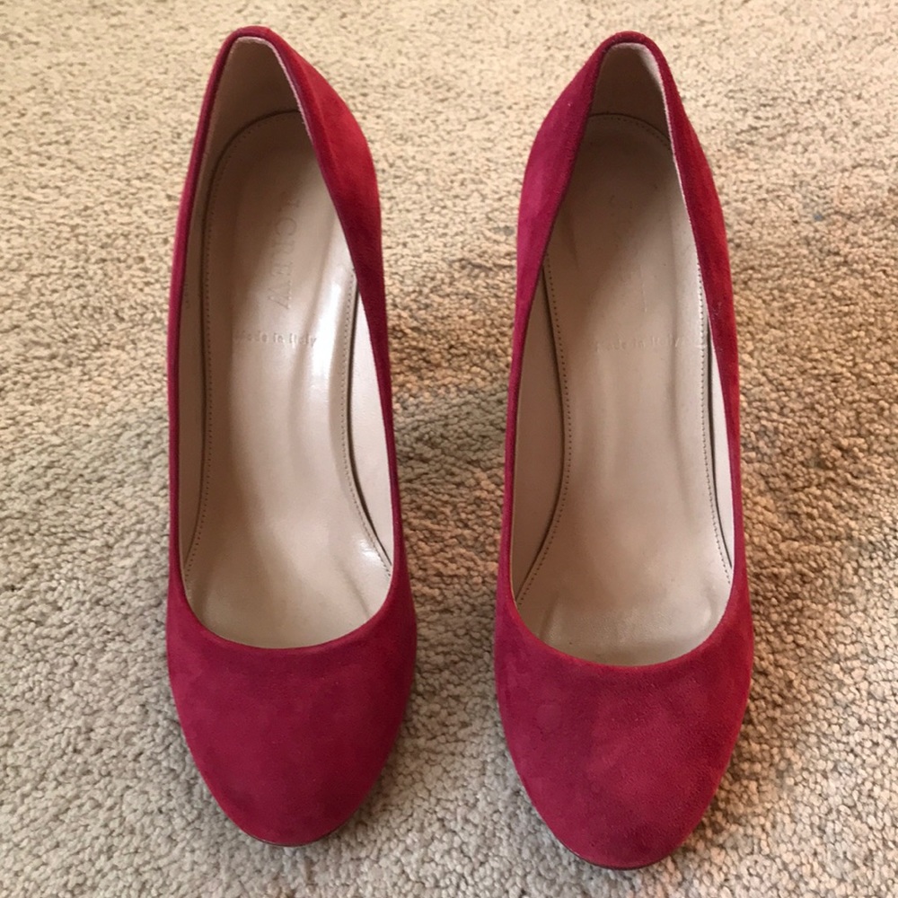 J. Crew block heel pumps